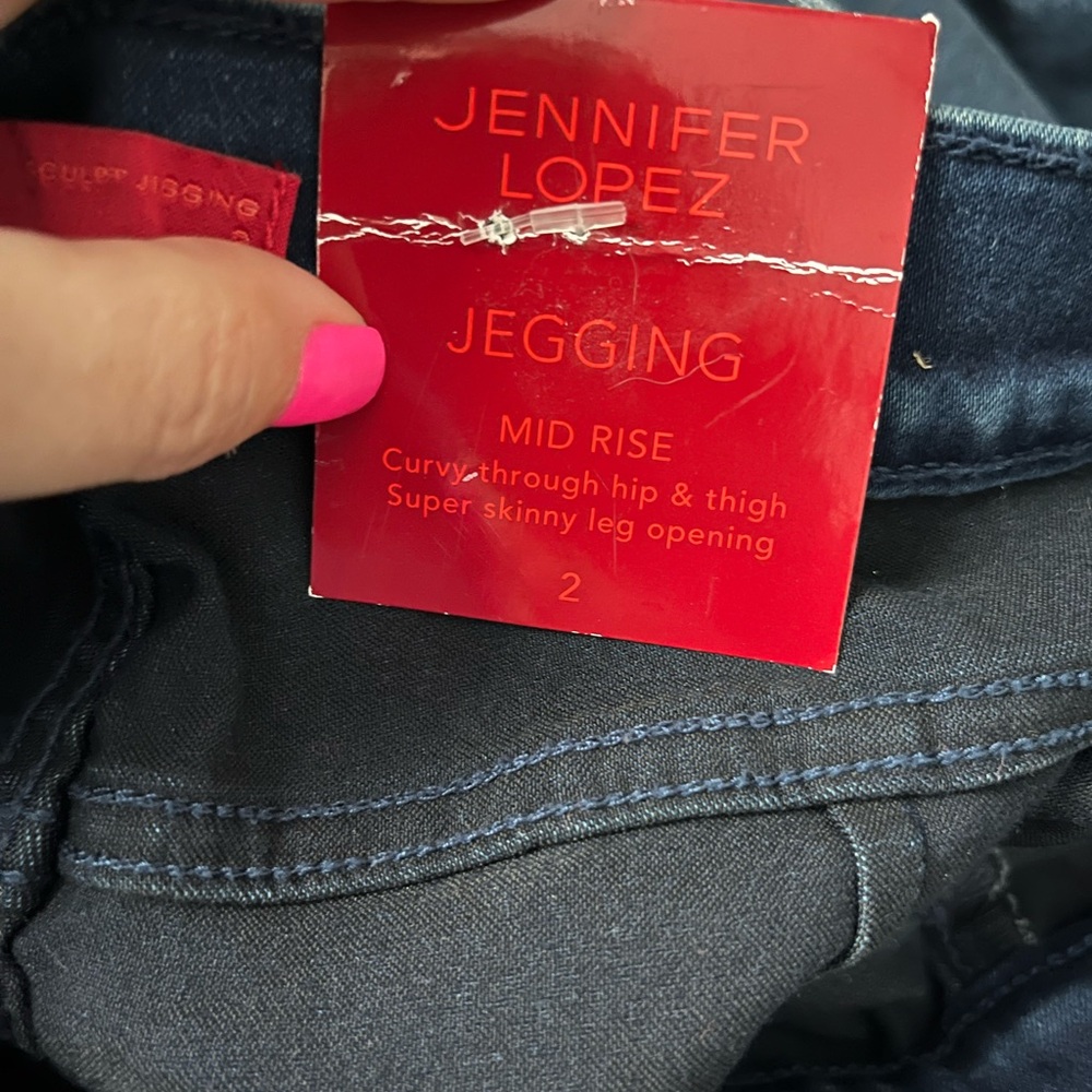 NWT Jennifer Lopez midrise jegging with sparkly leg embellishment style Olivia - Picture 11 of 13